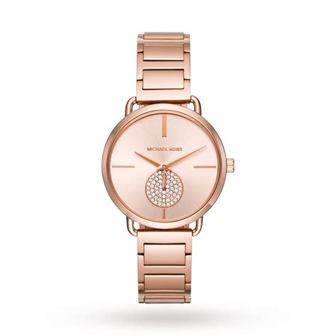 michael kors portia watch rose gold|rose gold mk watch cheap.